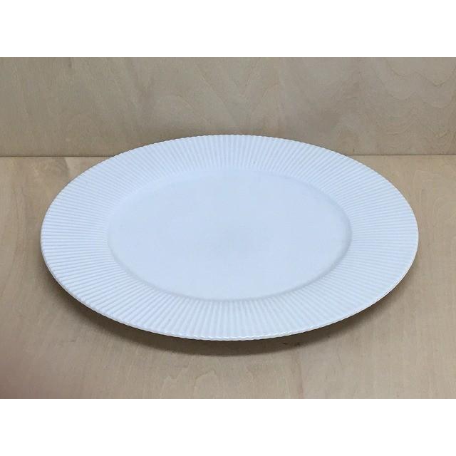 有田焼 李荘窯 白磁鎬プレート M 中皿 丸皿 21.5cm 白色 : 有田焼のお