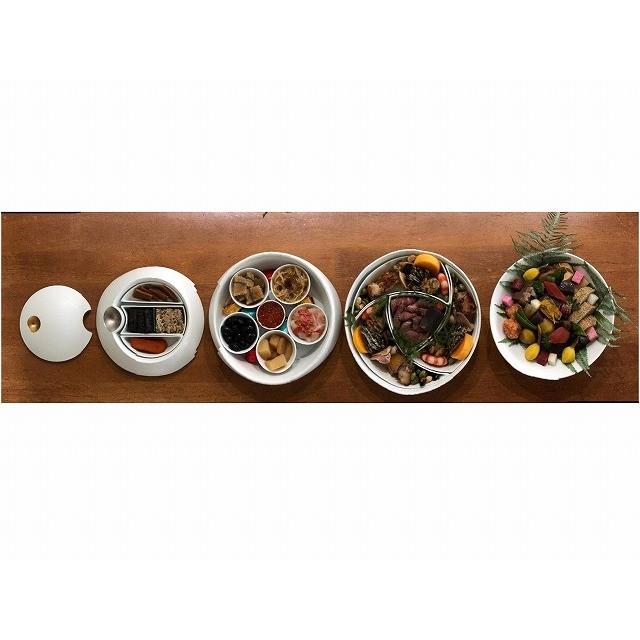 有田焼 李荘窯 玉4段おせち重 白マット金銀彩 白マット金銀彩.珠型四段