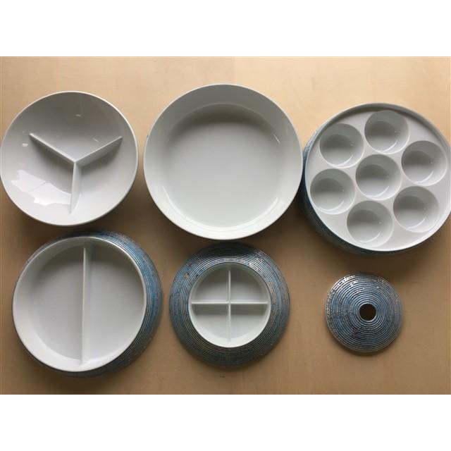 有田焼 李荘窯 玉おせち重 瑠璃千段銀彩 珠型五段重 重箱 5段 26cm