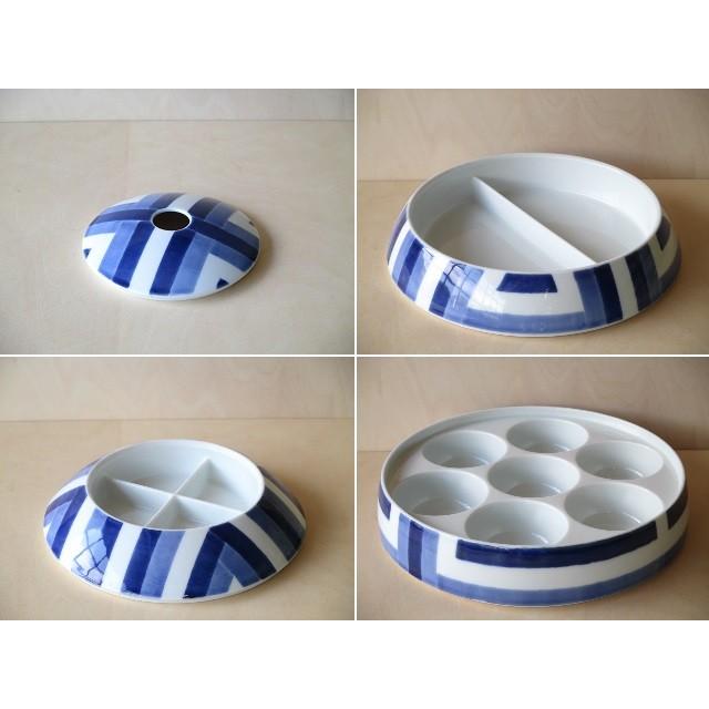 有田焼 李荘窯 玉おせち重 染付花唐草文 珠型五段重 重箱 5段 26cm