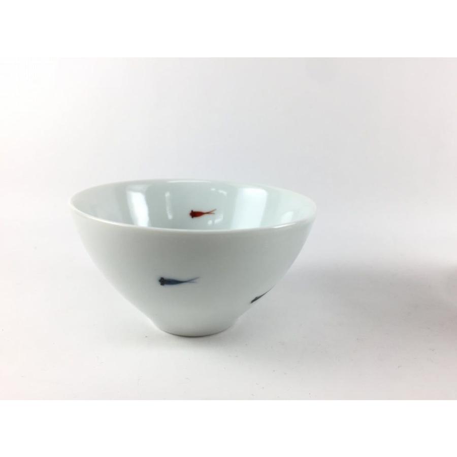 有田焼 李荘窯 平仙茶(9.5cm)赤青めだか【9.5cm 小鉢 小ぶりの茶碗