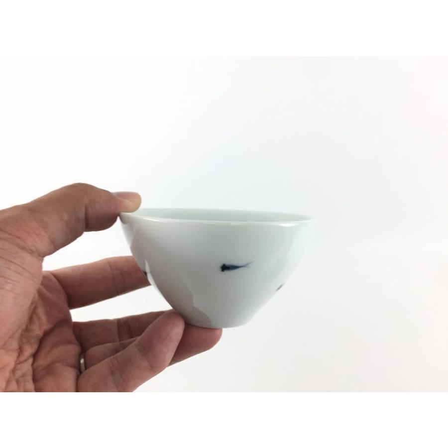 有田焼 李荘窯 平仙茶(9.5cm)赤青めだか【9.5cm 小鉢 小ぶりの茶碗