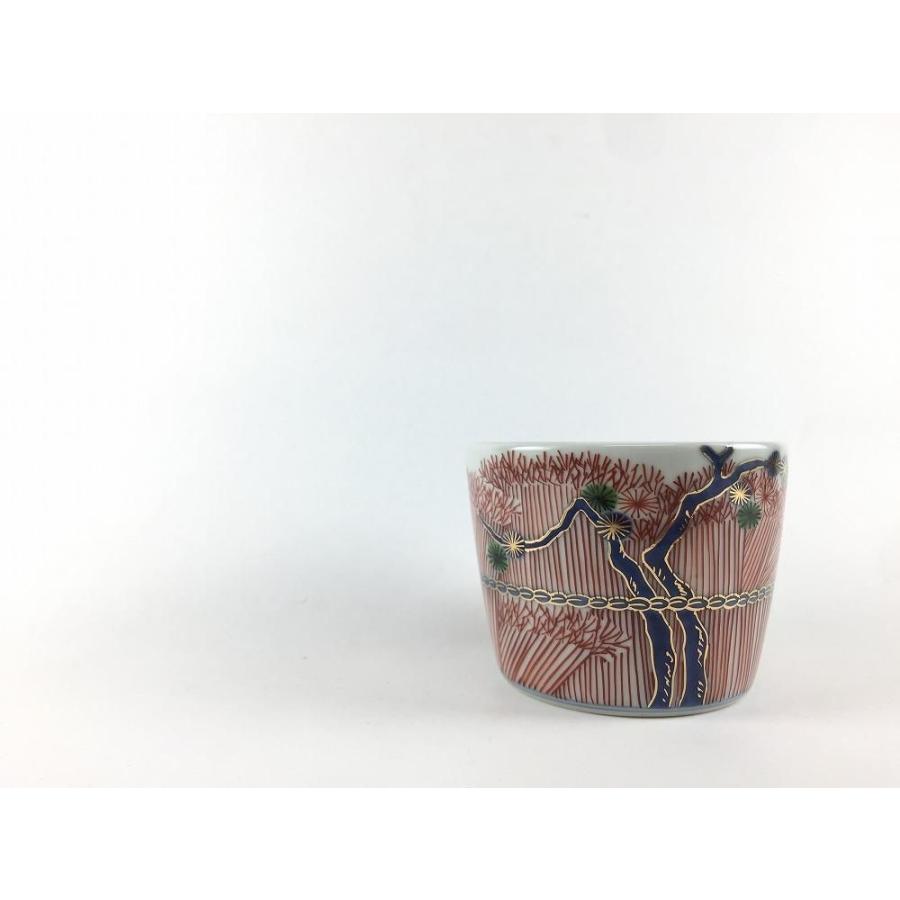 有田焼 李荘窯 蕎麦猪口(8.5cm) 錦松柴垣文【そば猪口 そばちょこ ソバチョコ つゆ入れ つゆ鉢 素麺 そうめん 蕎麦 小鉢 カップ コップ】の画像