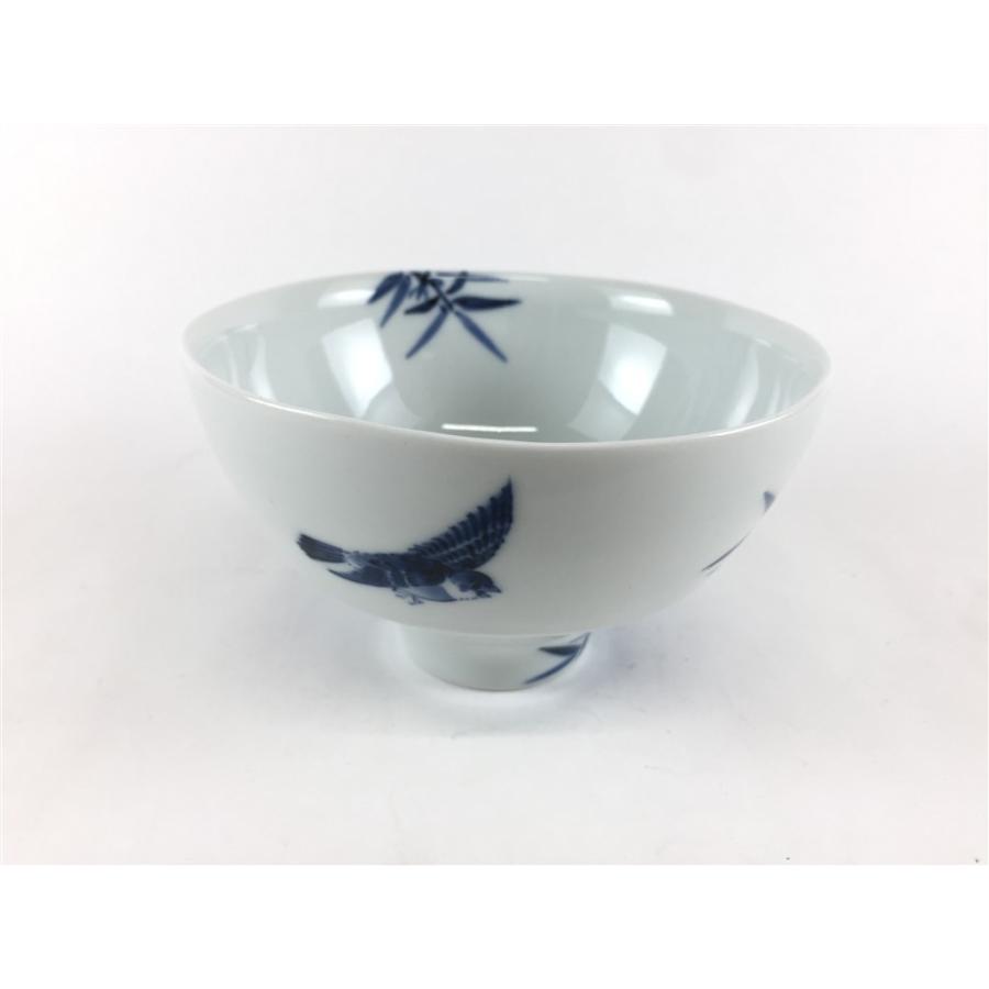 有田焼 李荘窯 染付竹雀紋 N飯碗(大/小)【11cm 12cm ご飯茶碗 ごはん