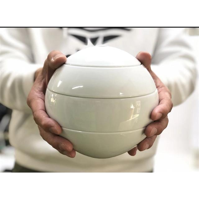 有田焼 李荘窯 玉重 藍銀刷毛【化粧箱入り】【呉須銀彩/珠型三段