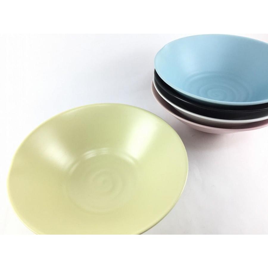 中皿　中鉢 波佐見焼 隆泉陶器 16cm反鉢 ピンク 黒 水色 白 黄 中皿 中鉢 ボウル