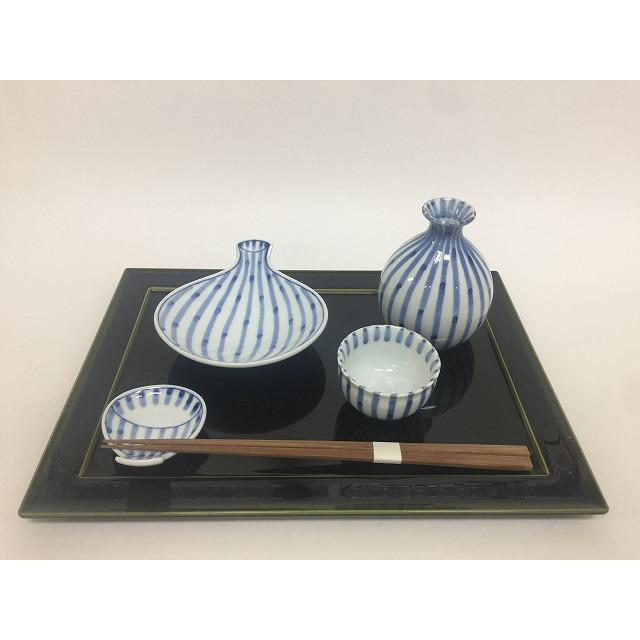 伊万里焼 田森陶園 200cc丸徳利.染とくさ【200ml 200cc 酒器 徳利 十草