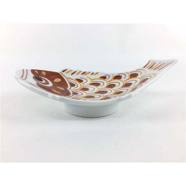 鯉のぼりデザイン陶器深皿4枚セット 伊万里焼 田森窯 鯉のぼり小皿.錦鯉(真鯉/緋鯉)【小皿 13cm 14cm 魚型