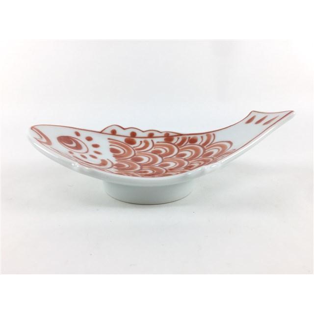伊万里焼 田森窯 鯉のぼり小皿.(青 / 赤)【皿 角皿 14cm 魚柄 鯉のぼり