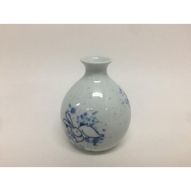 伊万里焼 田森陶園 晩酌セット 吹墨うさぎ セット品 酒器 徳利