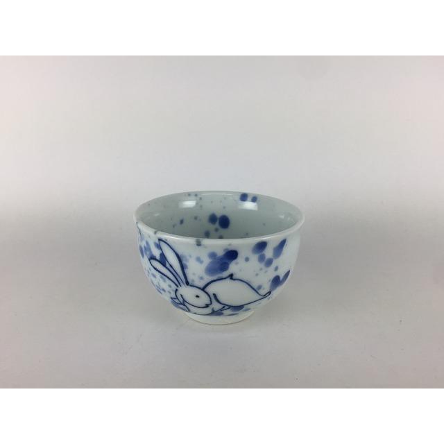 伊万里焼 田森陶園 晩酌セット 吹墨うさぎ セット品 酒器 徳利