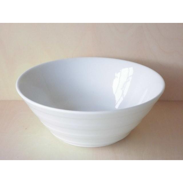 波佐見焼 丹心窯 ボーダーVボール 白 磁器 14cm 鉢 中鉢 ボウル 陶磁器