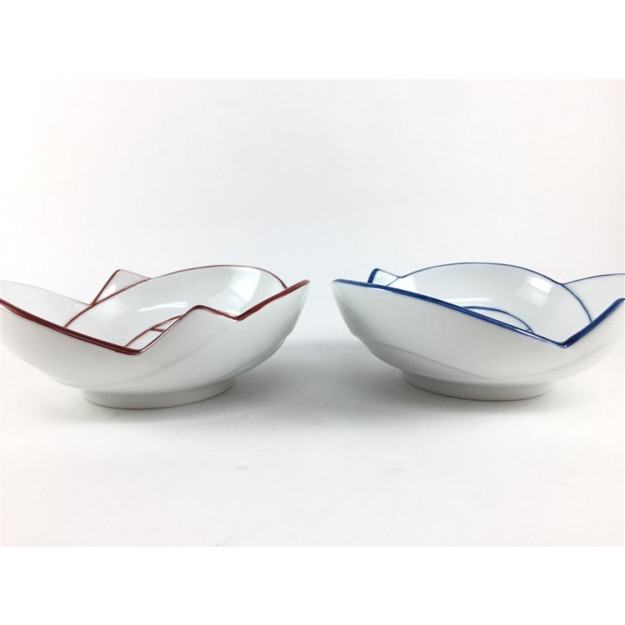 有田焼 田清窯 結び 小鉢(赤線 / 青線)【赤線むすび小中付 12cm 小鉢