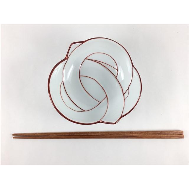 有田焼 田清窯 結び 小鉢(赤線 / 青線)【赤線むすび小中付 12cm 小鉢