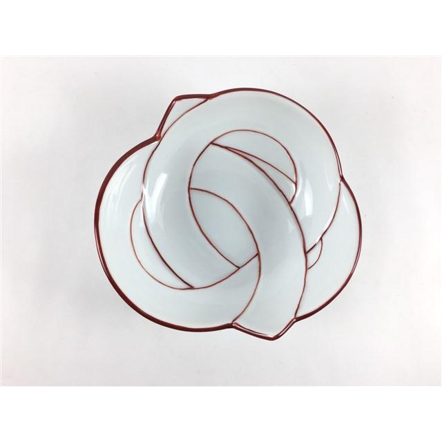 有田焼 田清窯 結び 小鉢(赤線 / 青線)【赤線むすび小中付 12cm 小鉢