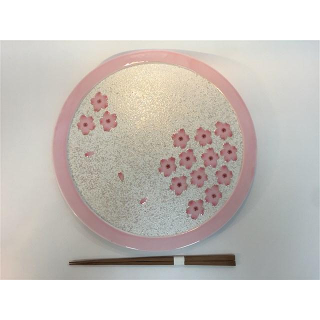 有田焼花柄陶器皿 直径約30cm 2枚