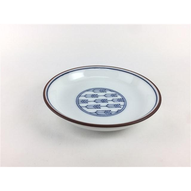 波佐見焼 高山窯 縁起文3.5寸皿【中皿 10.5cm 和文様 青海波 七宝文
