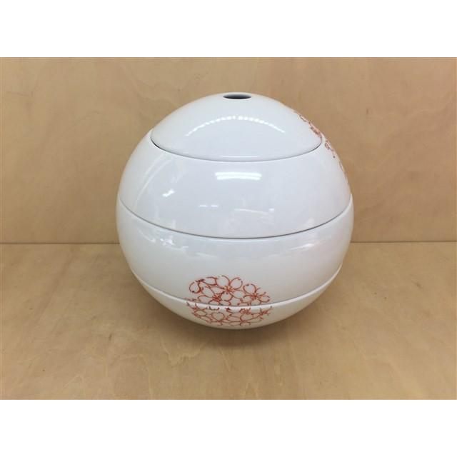 球形重箱 球重(赤桜丸文)有田焼