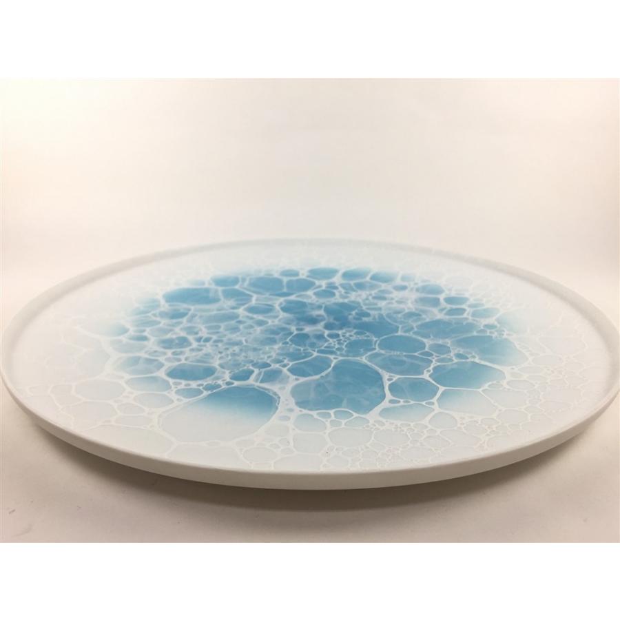 有田焼 やま平窯 frame30cmプレート(青泡)【ラウンドプレート 30cm 有田焼 やま平窯 frame30cmプレート(青泡)【ラウンドプレート 30cm