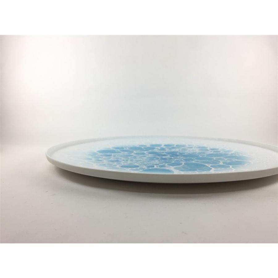有田焼き　やま平窯　泡ワイドリムプレート 皿30cm2枚セット 水色 有田焼 やま平窯 泡 ワイドリムプレート30cm ブルー 大皿 有田焼 泡