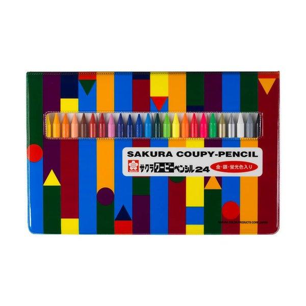 サクラクレパス クーピー24色 ソフトケース入り クーピー