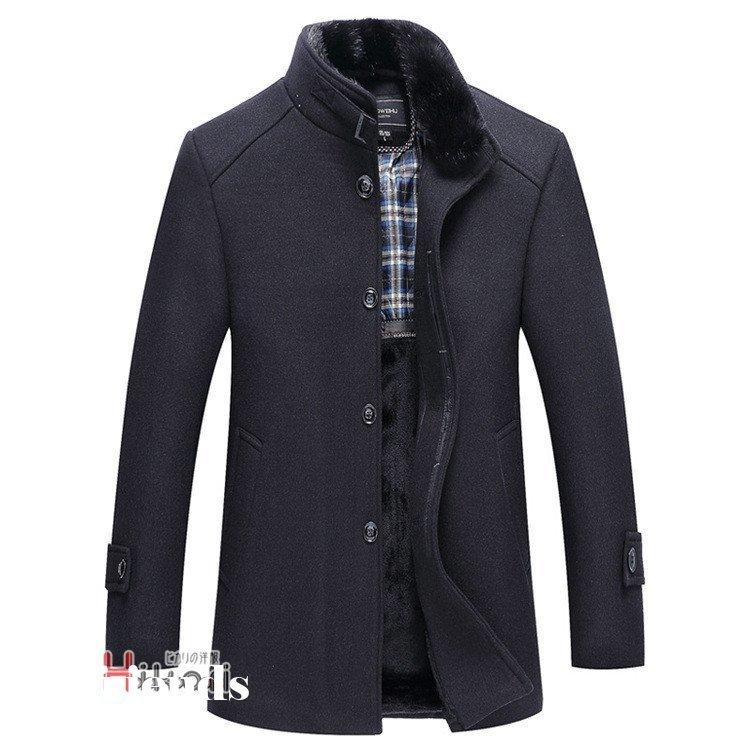 Pコート ピーコート メンズ 裏起毛 ジャケット ビジネスコート ミドル丈 40代 50代 紳士服 防寒 秋冬 あったかい Pコート サイズ 3xl
