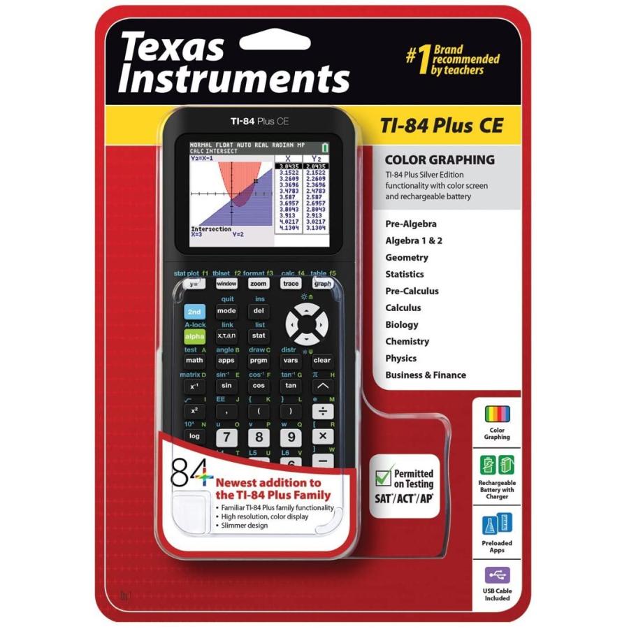 Texas Instruments TI-84 Plus CE グラフ電卓 ブラック [並行輸入品 
