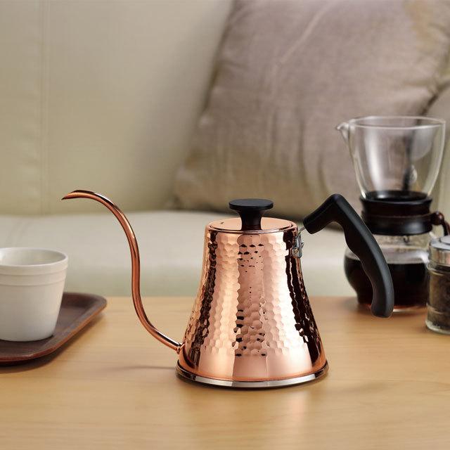 コーヒーサーバーケトル 銅製 鎚目 IH対応 食楽工房 CNE-315 ケトル 銅
