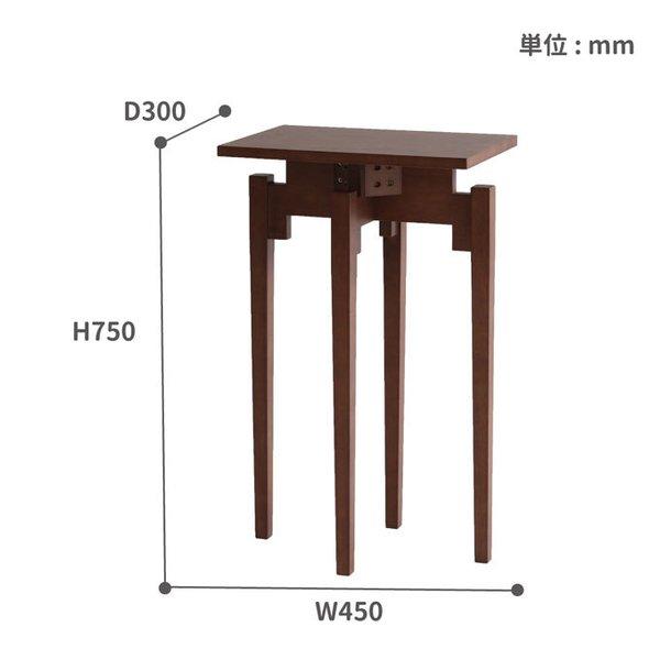 木製三脚オーク材（サイドテーブル用） ICHIBA コンソール テーブル ILT-3243 幅45cm 奥行30cm 高さ75cm
