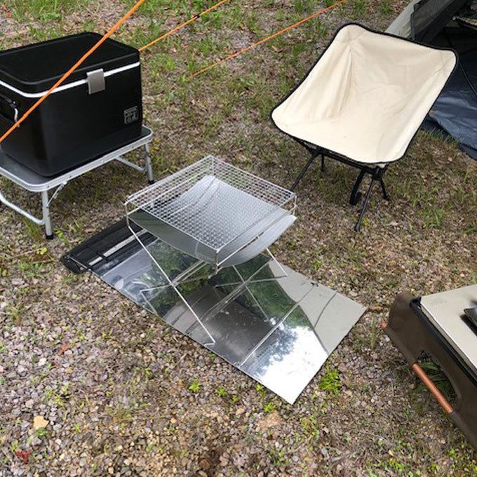 ハングアウト焚火台 新品・未使用 Amazon | ハングアウト 焚き火台 KOMOREBI コモレビ こもれび シルバー