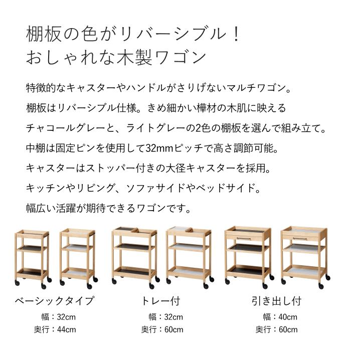 キッチンワゴン 天板付き キャスター付き 北欧 幅40cm 奥行 60cm