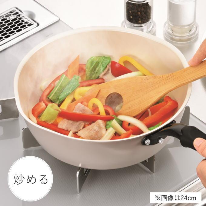 マルチパン 24cm 1台 5役 深型 鍋 フライパン 片手鍋 ih ガス火