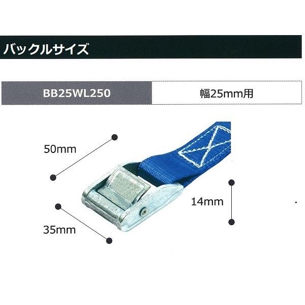 FREAK 荷締めベルト S字フック 2.5m ラッシングベルト ラウンドタイプ