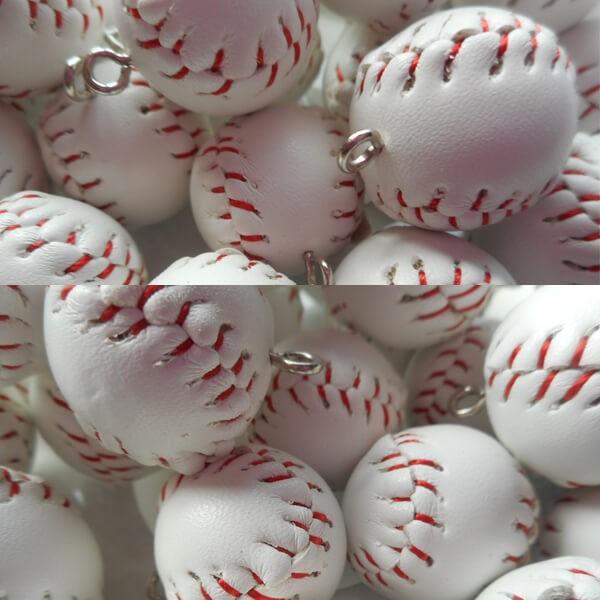 60円 ついに再販開始 可愛い野球のボールのミニストラップ