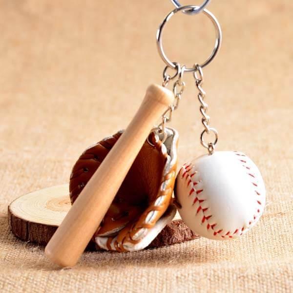野球よくばりキーホルダー(バット、グローブ、ボール)