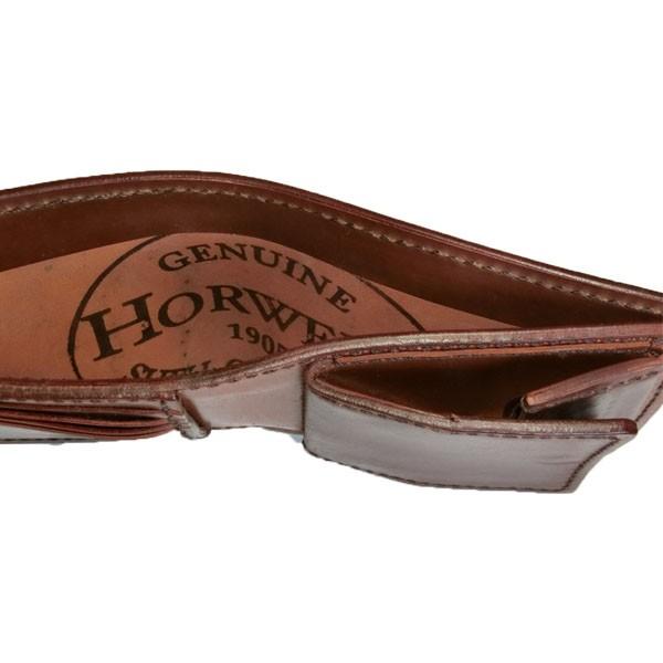 ホーウィンシェルコードバン・スタンプ/ウォレット・二つ折財布 シェルコードバン 二つ折り財布 内側まで/ ホーウィン社スタンプ