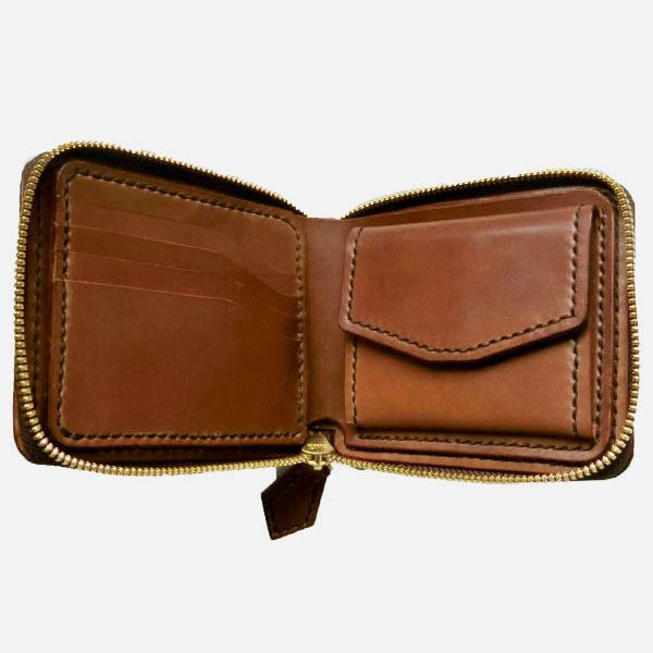 シェルコードバン ラウンドファスナー 財布 ショート