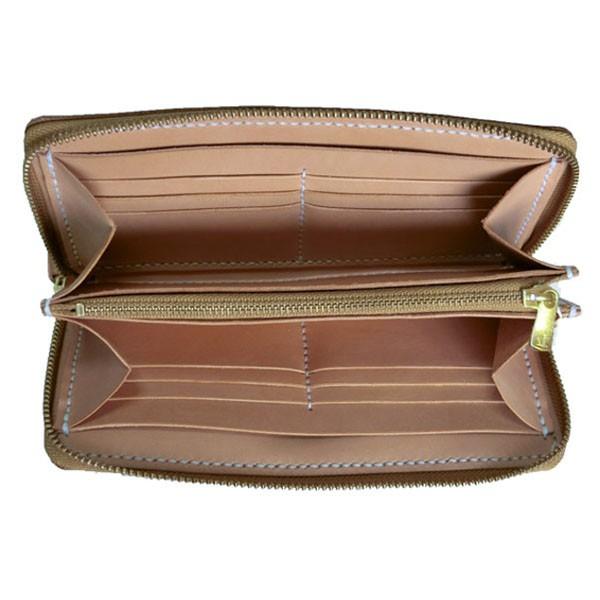 シェルコードバン ラウンドファスナー 長財布/ホーイン社スタンプ