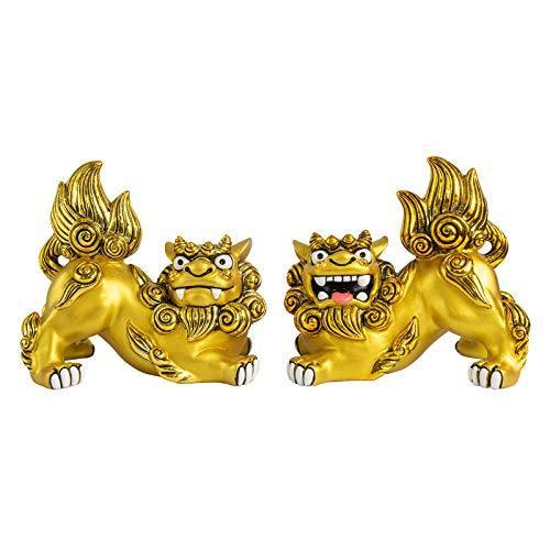 かじまやーシーサー (大/金) ペア 沖縄土産 置物 金運 厄除け 魔除け