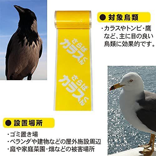 最も完璧な カラス 撃退 対策 グッズ Sarabaカラスくん テープ4m シングルタイプ Museubandasfilarmonicas Pt