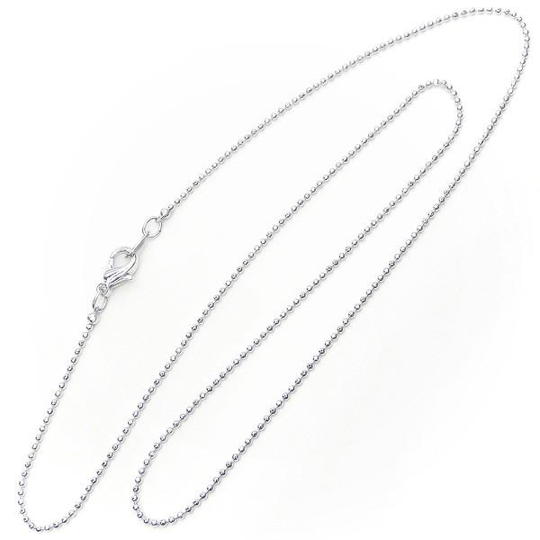 送料無料 チェーン 2本入 ネックレス カットボールチェーン 約44cm