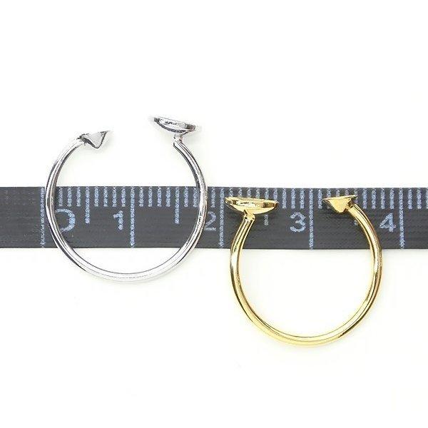 フォークリング2個セット リング 指輪 2個入 フォークリング 4mmカップ＋6mmカップ リングパーツ