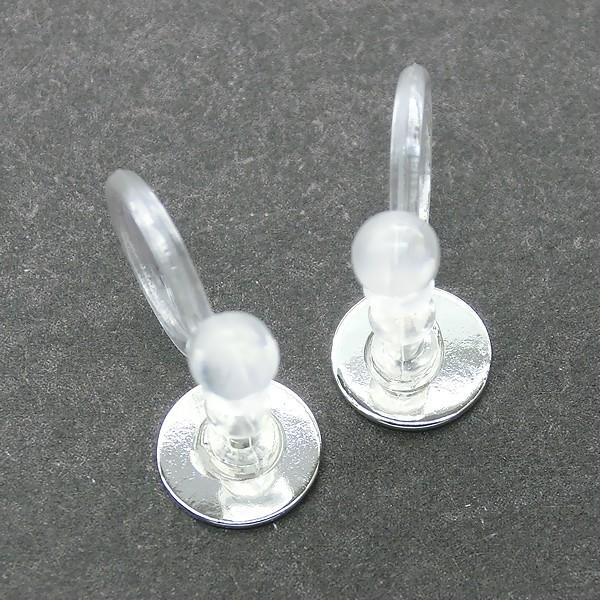 6mm皿付樹脂イヤリングパーツ 2ペア お試し少量パック 