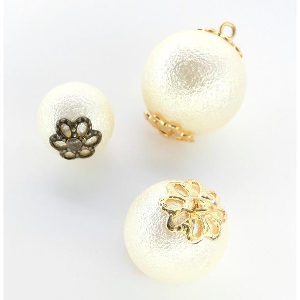 花座 5個入 6mm フラワーキャップ 座金 ビーズキャップ 花座