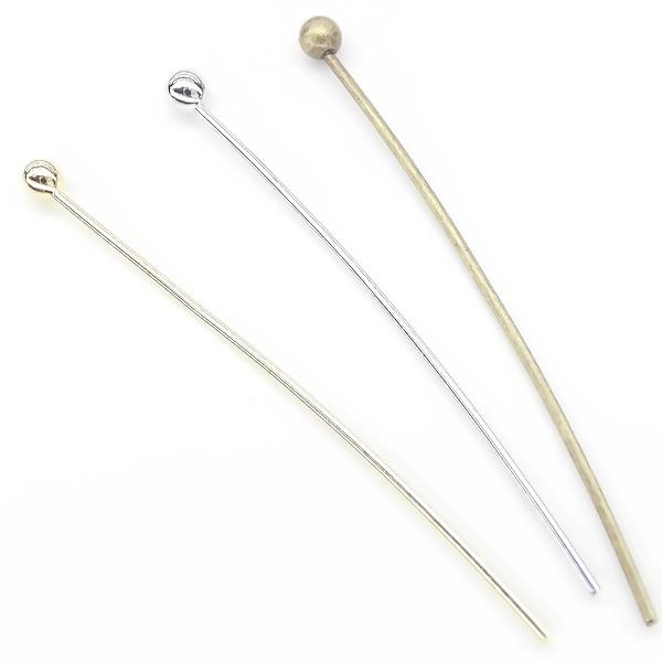 ボールピン 玉ピン 10本入 玉1.6＆2mm×線径0.6×長さ30mm ピンパーツ 丸 