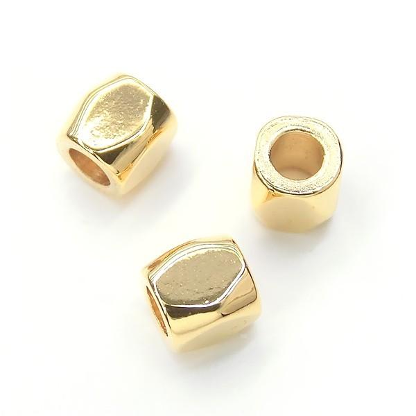 期間限定値引き メタルビーズ 5個入 スクエアキューブカット 四角 3