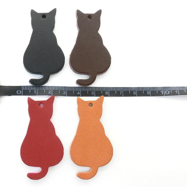 ネコチャーム cat パーツ 1個入 本革 レザー Sweet CAT リアルレザー
