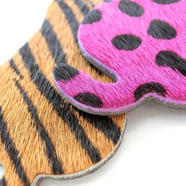 本革製品 1個入 着ぐるみねこちゃん リアルレザー ハラコ 猫 ネコ 