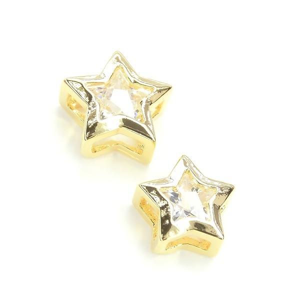 チャームパーツ 1個入 Cubic Star 4mm＆5mm スター 星 キュービック
