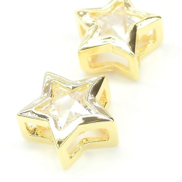 チャームパーツ 1個入 Cubic Star 4mm＆5mm スター 星 キュービックジルコニア  Cubic zirconia  クリスタル 高品質｜ya-partsland｜05